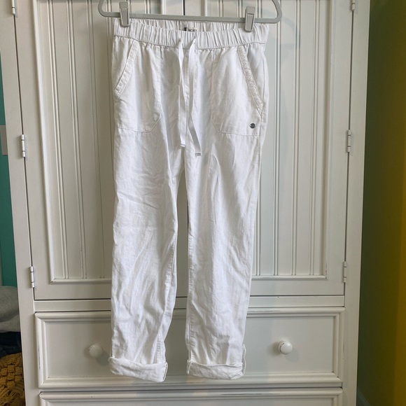 Roxy Linen capris pants. - Picture 1 of 2